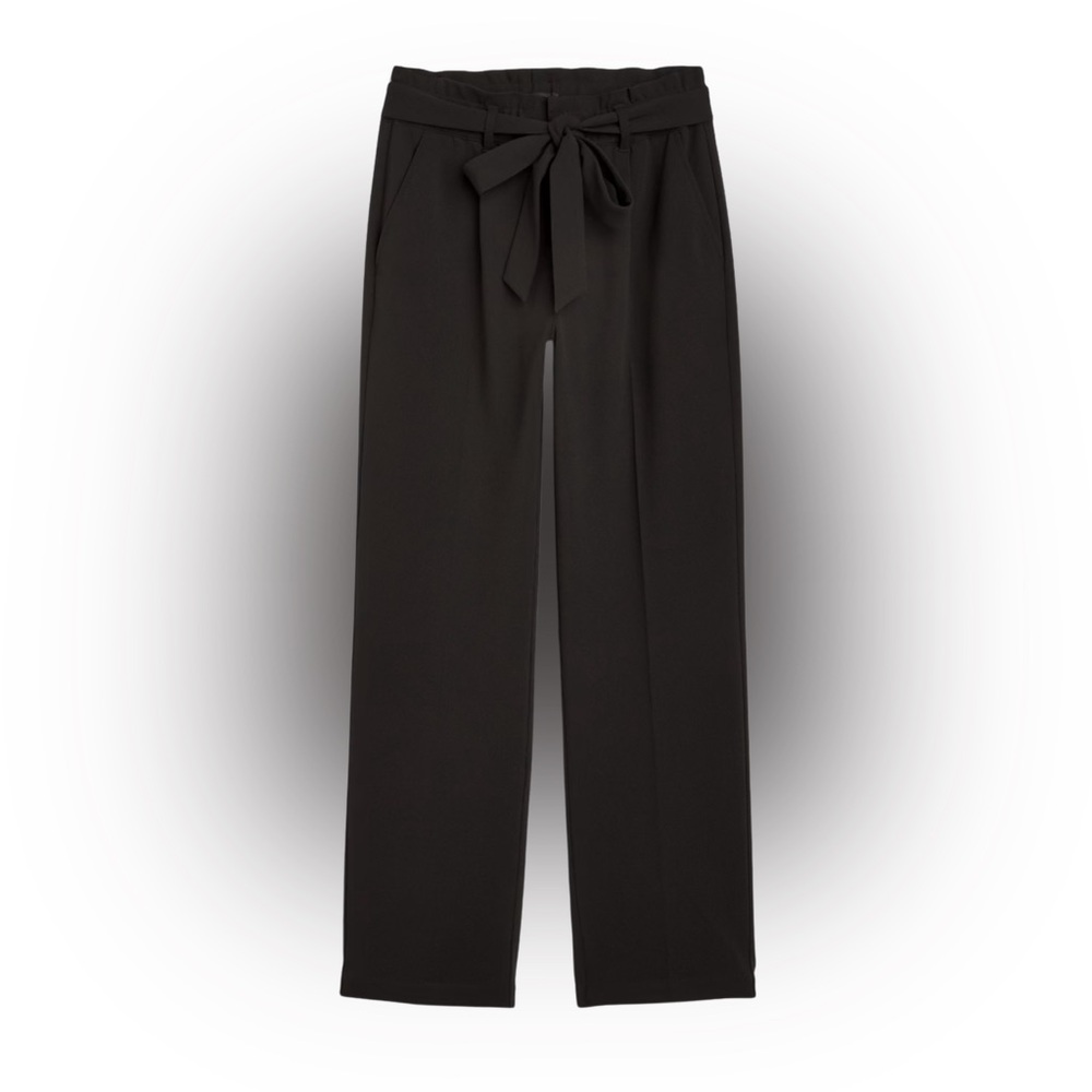 Chic Black Wide Leg Women's Career Pant